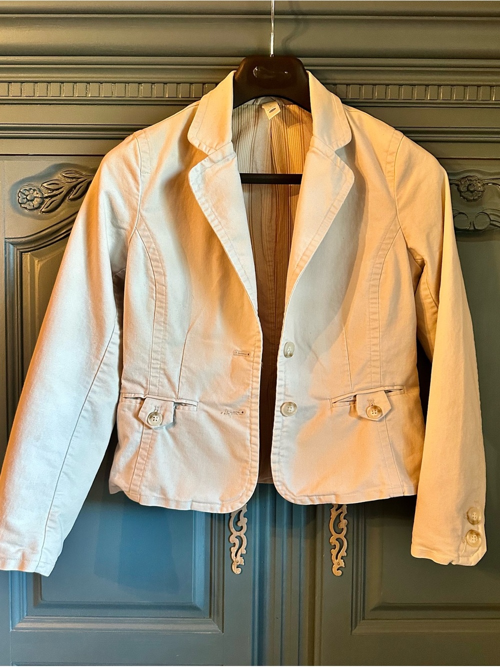 Old Navy Women's Cream Tailored Blazer